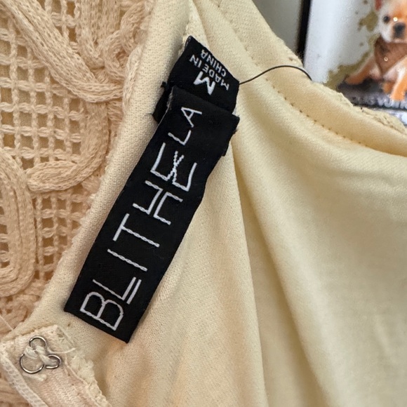 NWT Incredible Cream Crotchet Maxi Dress w/ Lots of Fringe Details Retail $1699! - Picture 10 of 12